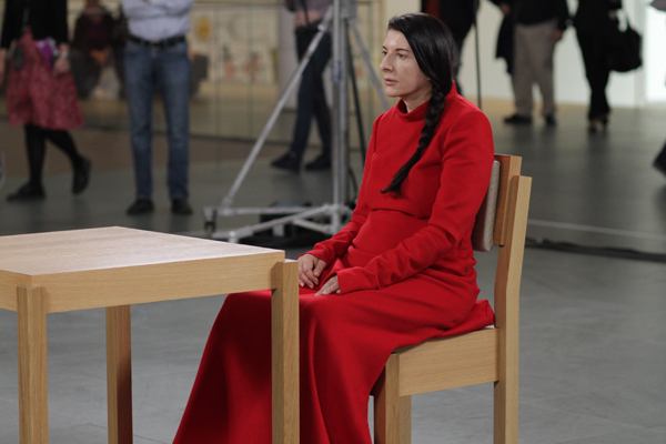 Marina Abramovic: the Artist is Present Film Still, 2010. Image courtesy The ICA London, Marina Abramovic, Matthew Akers and Show of Force.