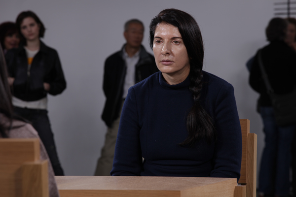 Marina Abramovic: the Artist is Present Film Still, 2010. Image courtesy The ICA London, Marina Abramovic, Matthew Akers and Show of Force.