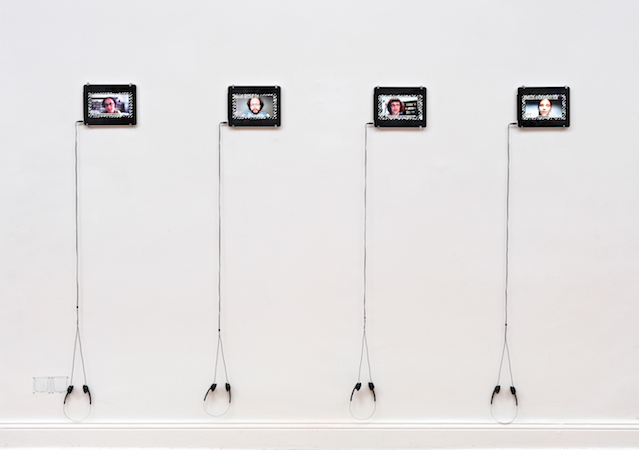 'Black Transparency' interviews (2013).  Installation view, image courtesy Future Gallery.