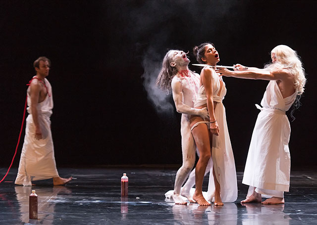 Scene from Fabre's "Mount Olympus" at Berliner Festspiele on June 23, 2015.